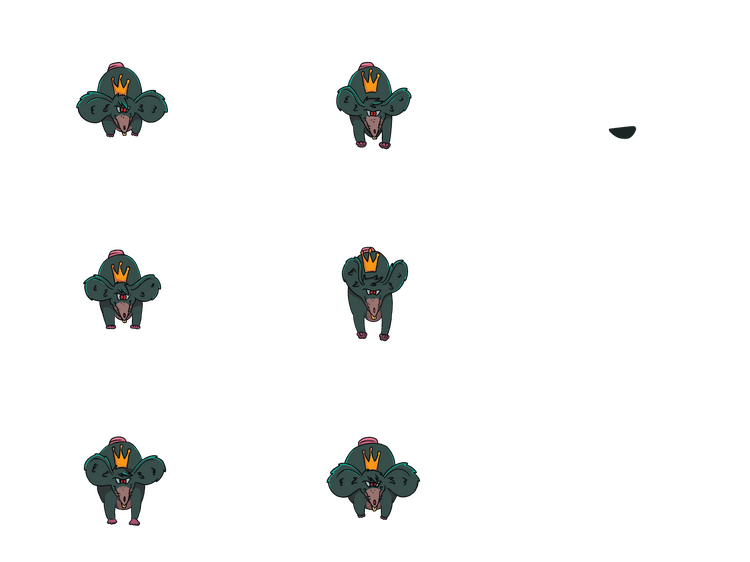 Cheddar front view spritesheet.