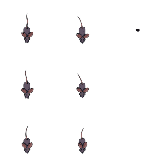 Skrunkly front view running spritesheet.