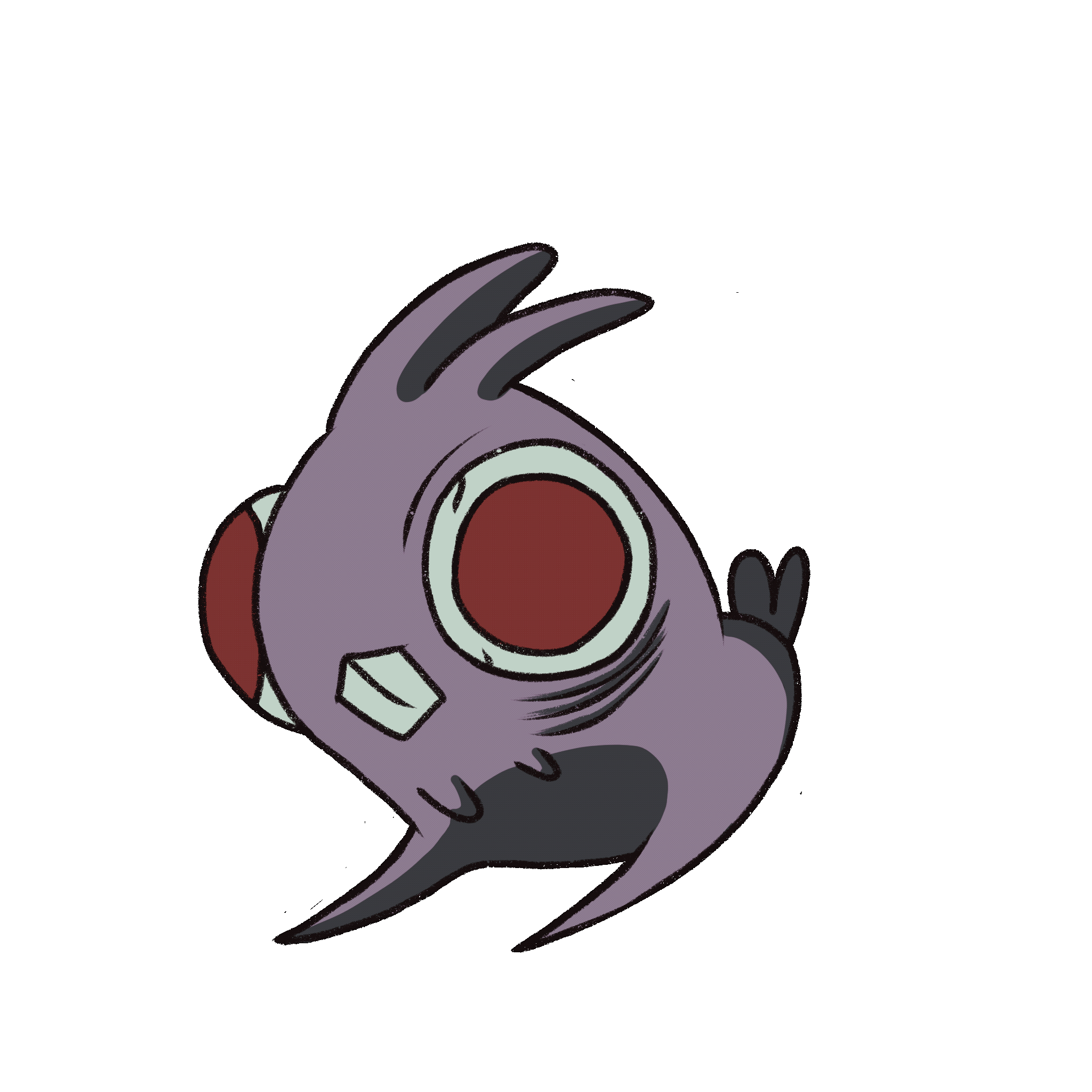 Big B side view rolling animation.