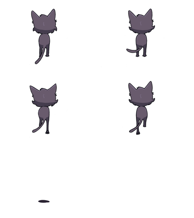 Skull Krusher back view walking spritesheet.