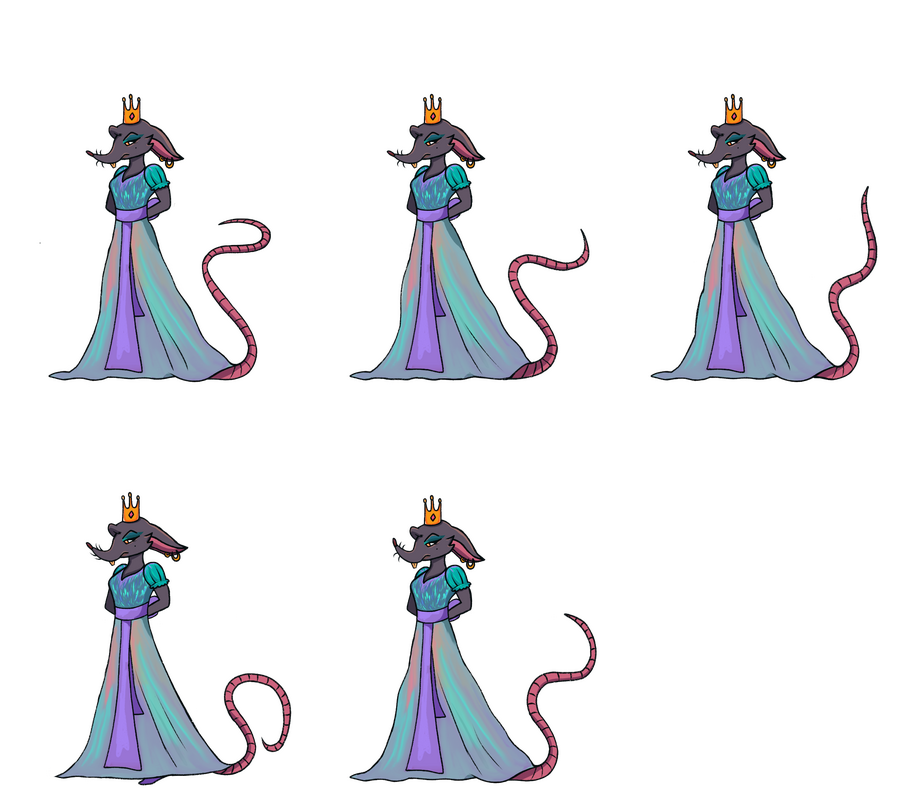 Brie side view walking spritesheet.