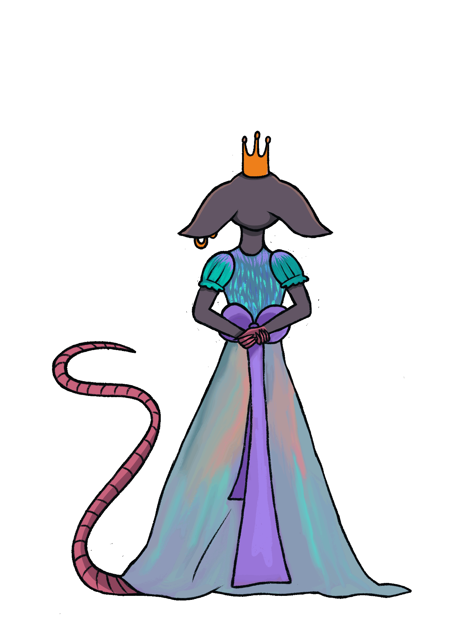 Brie back view walking animation.