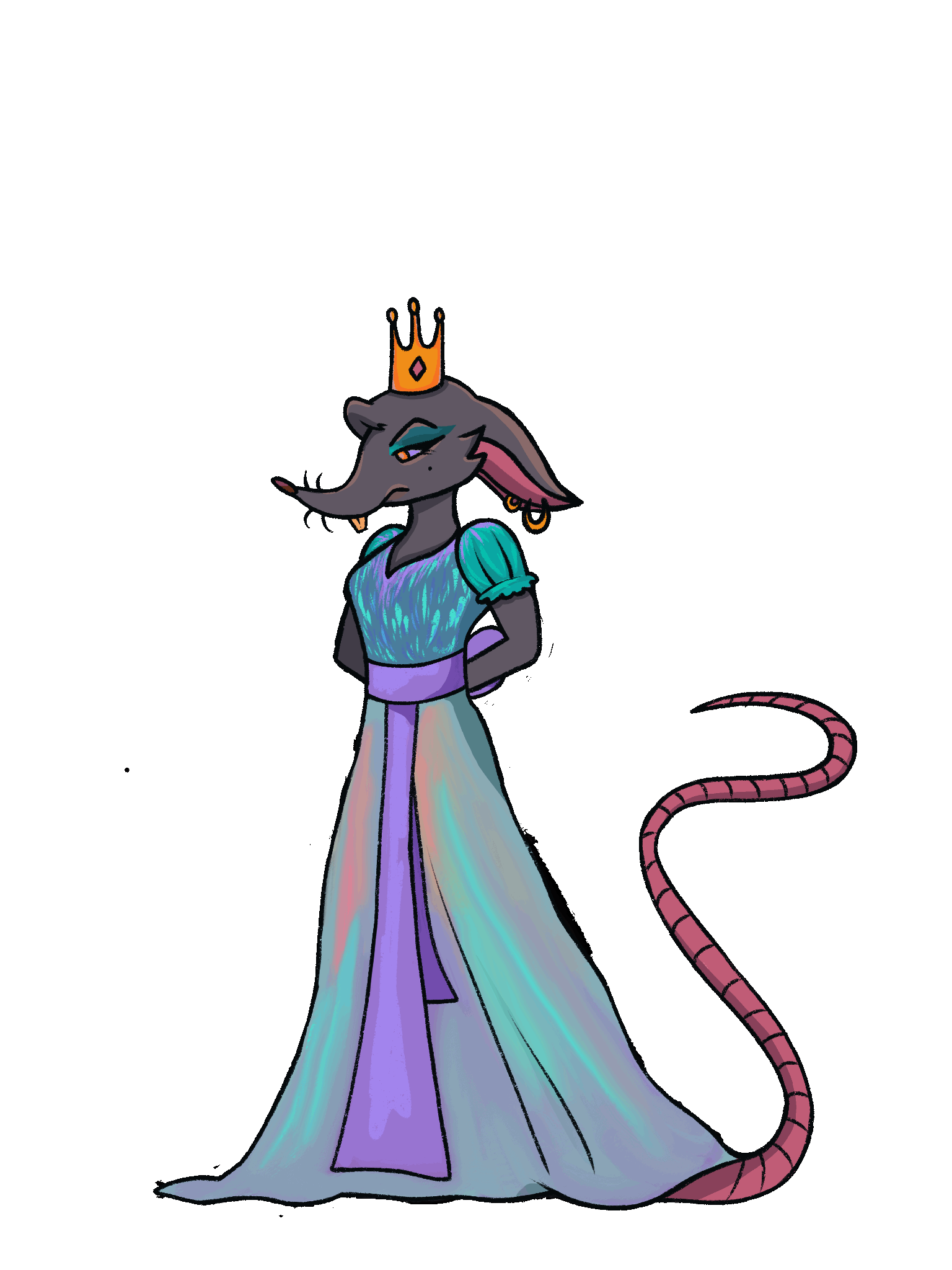 Brie side view walking animation.