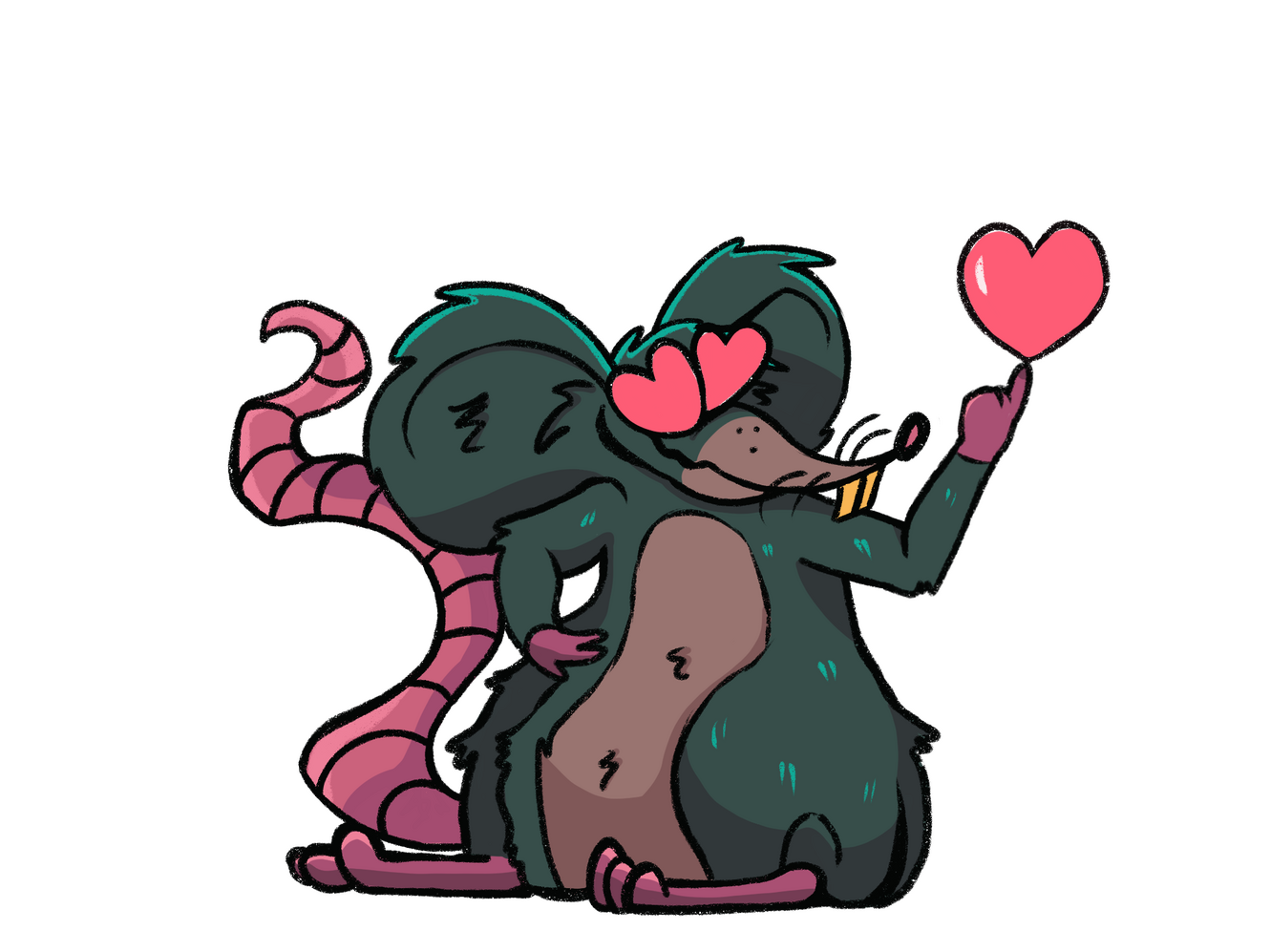 Cheddar with heart eyes.