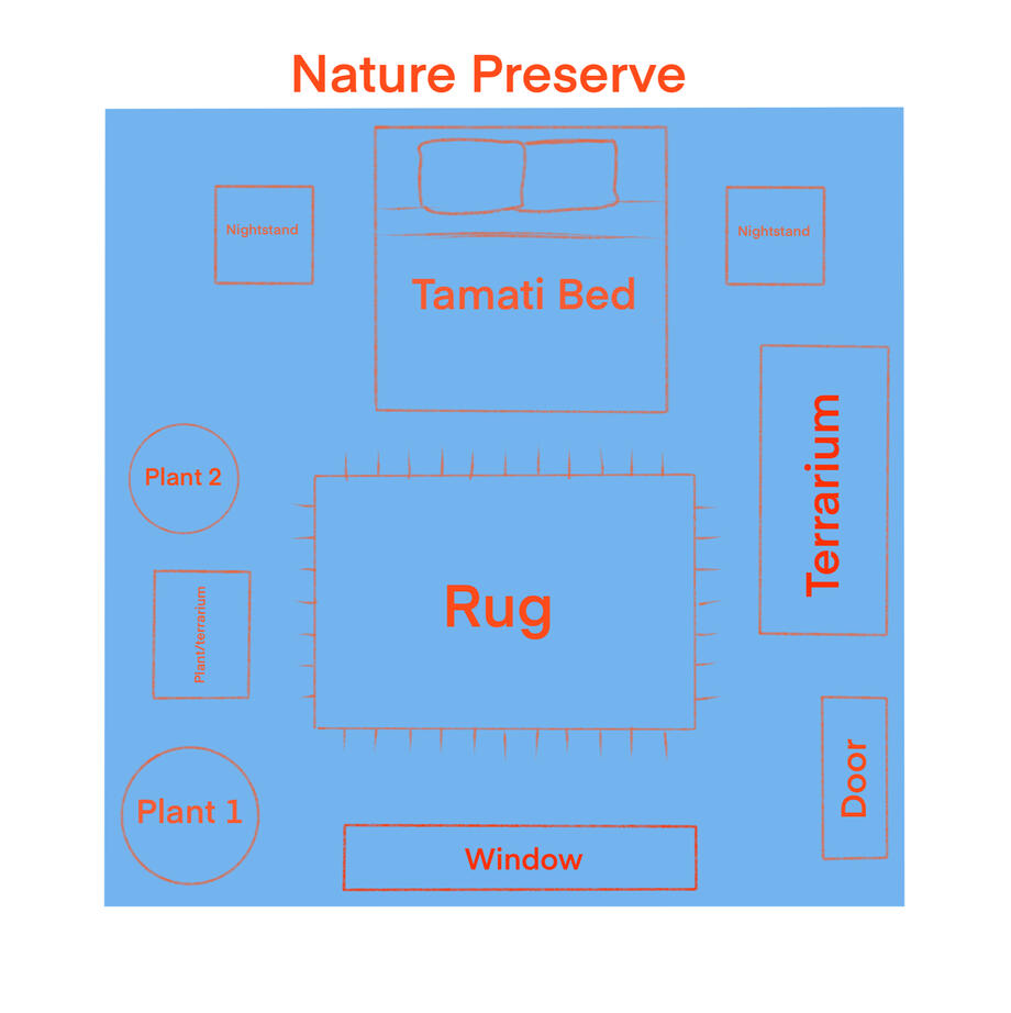 Nature preserve room blue print.