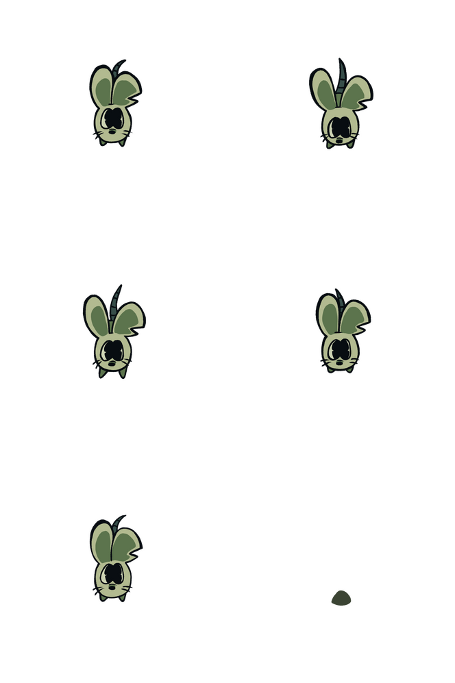 Tiny front view running spritesheet.