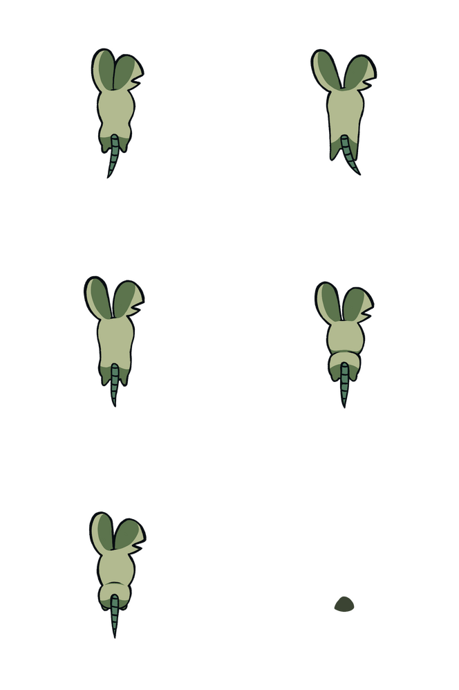 Tiny back view running spritesheet.