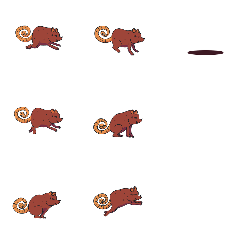 Chunky side view running spritesheet.